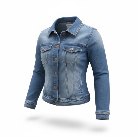 Forever 21 Jackets & Blazers - EUC Forever 21 Jacket Womens Small Blue Denim Motorcycle Trucker Jean Jacket